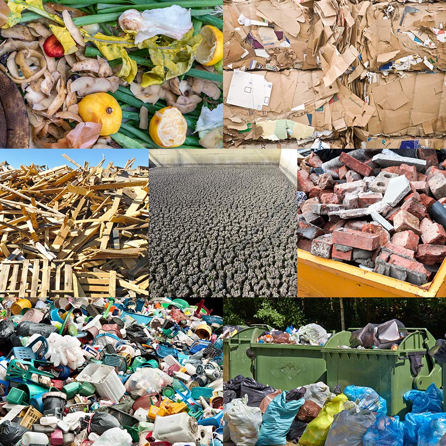 A variety of waste